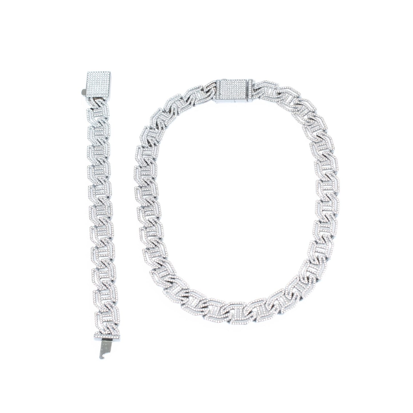 Iced Cuban Link Drop-Lock Necklace