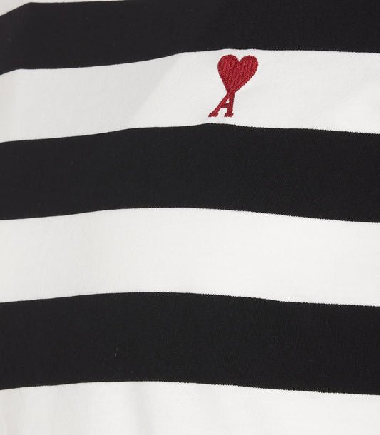 Ami Paris Striped Crewneck T-Shirt
