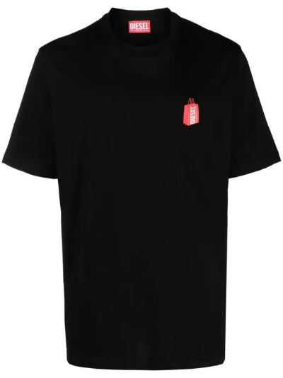 Black Diesel Bag Print T-shirt