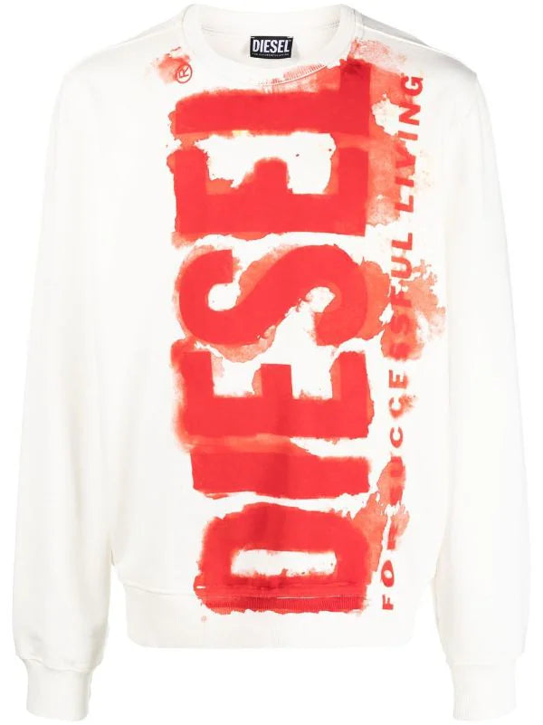 Diesel logo sweatshirt sale