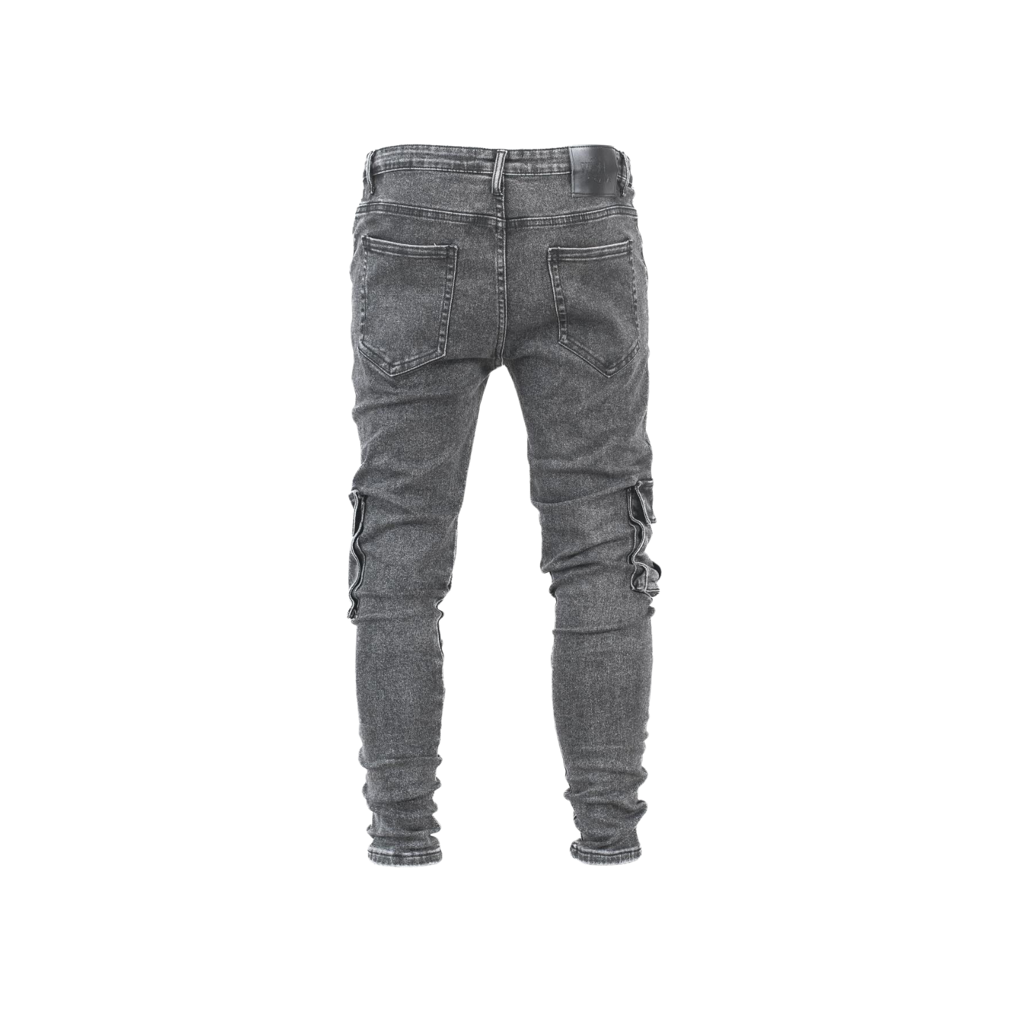 Grey Cargo Denim Jeans
