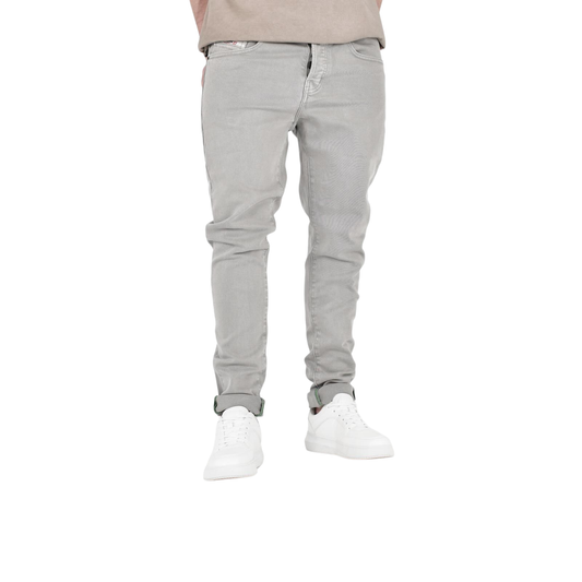 Men's Grey Slim Stretch Denim Jeans