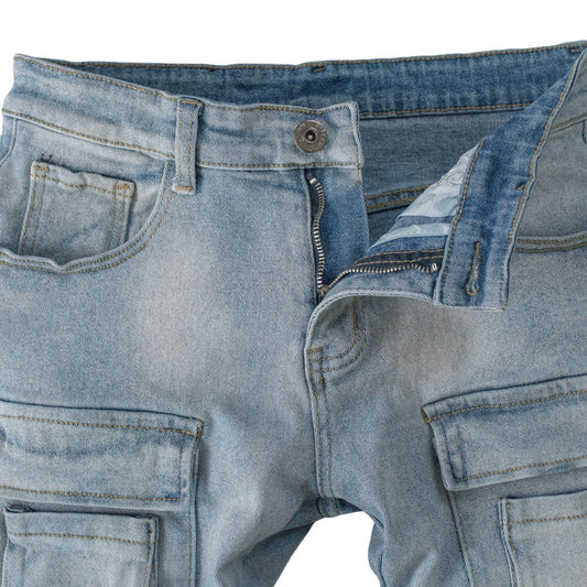 Denim Cargo Jeans