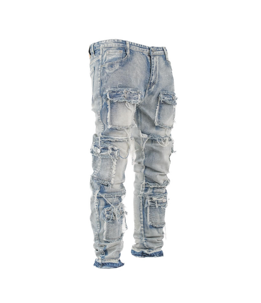 Multi- Pocket Denim Jeans