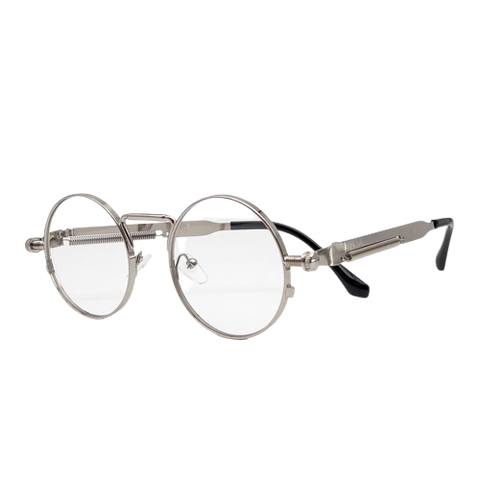 Silver Vintage Round Frame Glasses