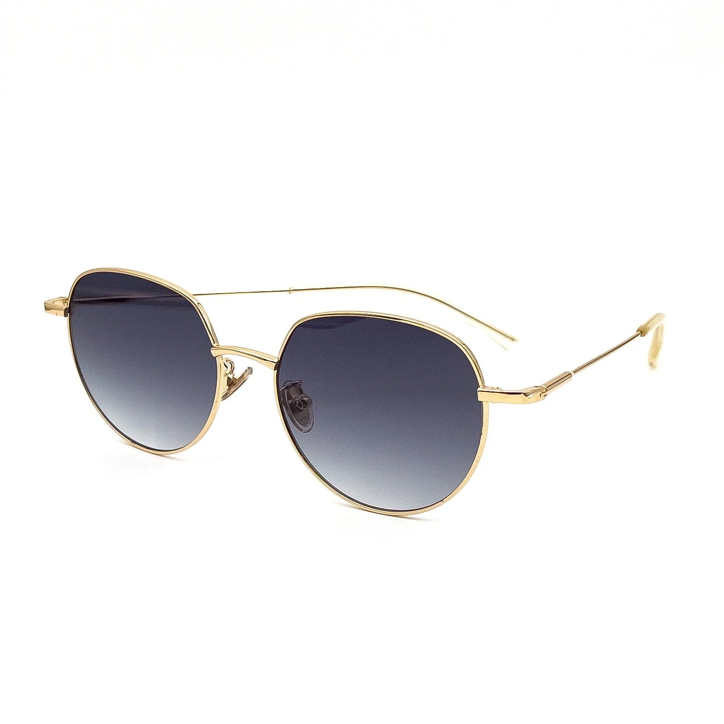 Round Classic Gold Frame Sunglasses
