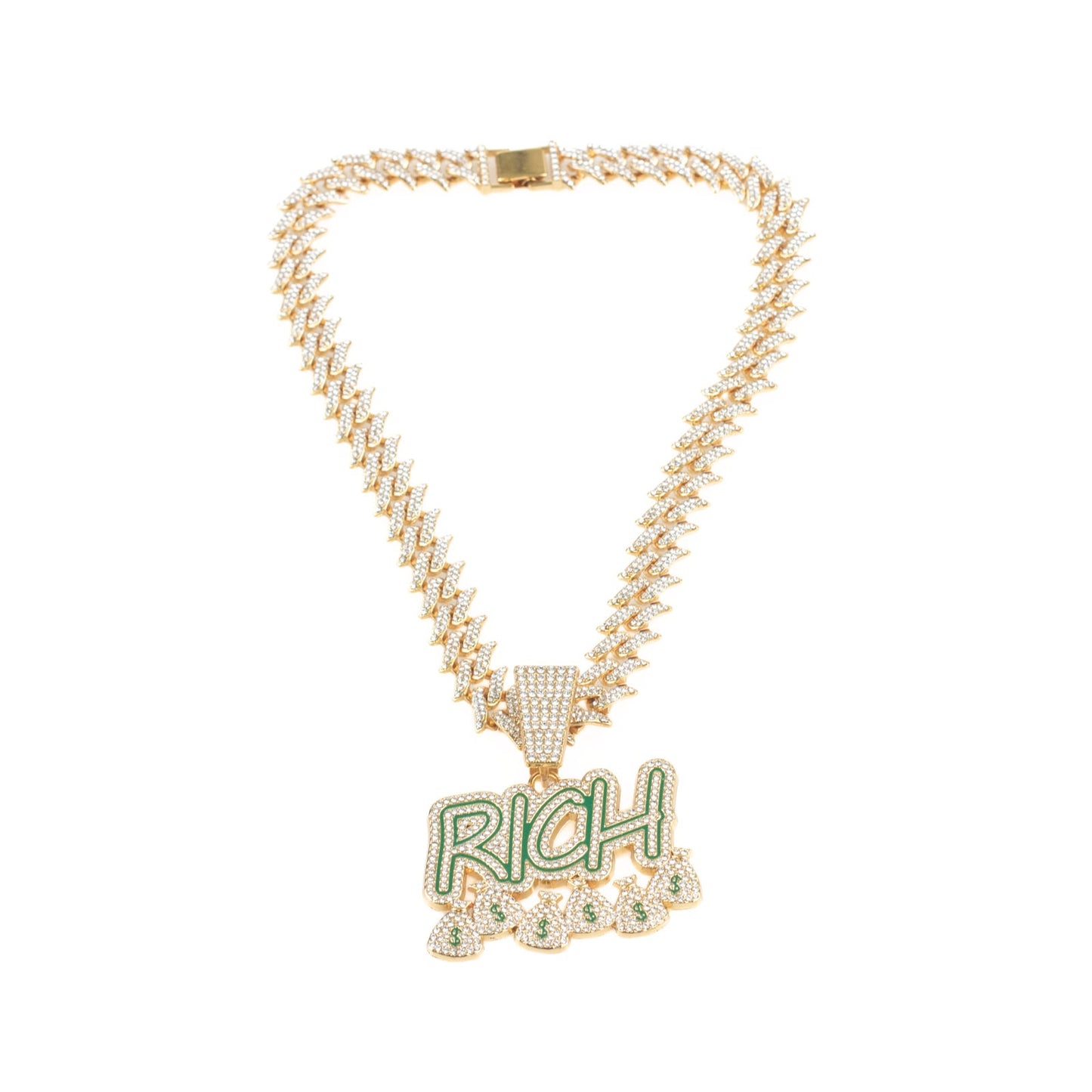 RICH Cuban Link Pendant Necklace