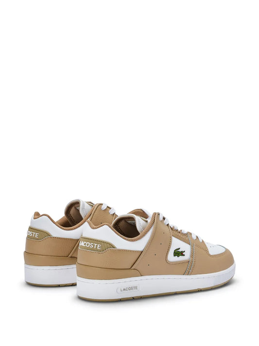Lacoste Men's Brown Court Cage Leather Sneakers