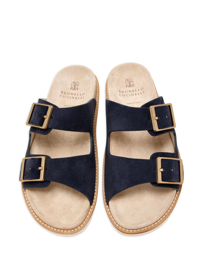 Brunello Cucinelli Double-Buckle Sandals