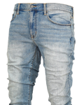 Men's Vintage Washed Blue Denim Jeans