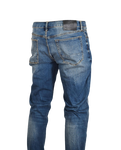 Men's Navy Blue Straight Leg Denim Jeans