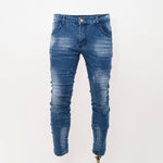 Men's denim skinny ripped jeans