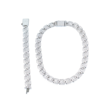 Iced Cuban Link Drop-Lock Necklace