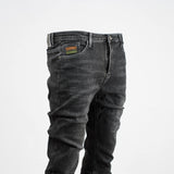 Men's Black Tapered Wash Jeans