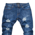 Men's denim ripped jeans