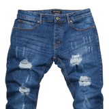 Men's denim ripped jeans