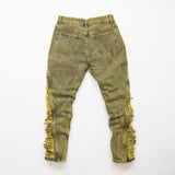 Dirty Green Washed Denim Jean