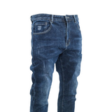 Navy Blue Straight Leg Denim Jeans