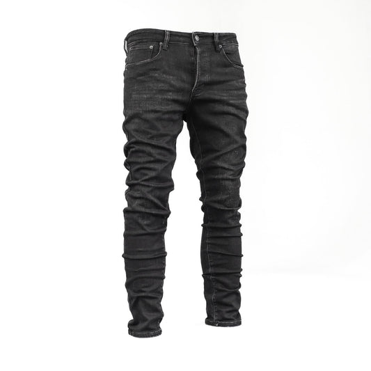 Men's Black Distressed Denim Jeans