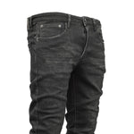 Men's Black Distressed Denim Jeans