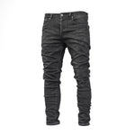 Men's Black Distressed Denim Jeans