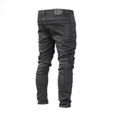 Men's Black Distressed Denim Jeans