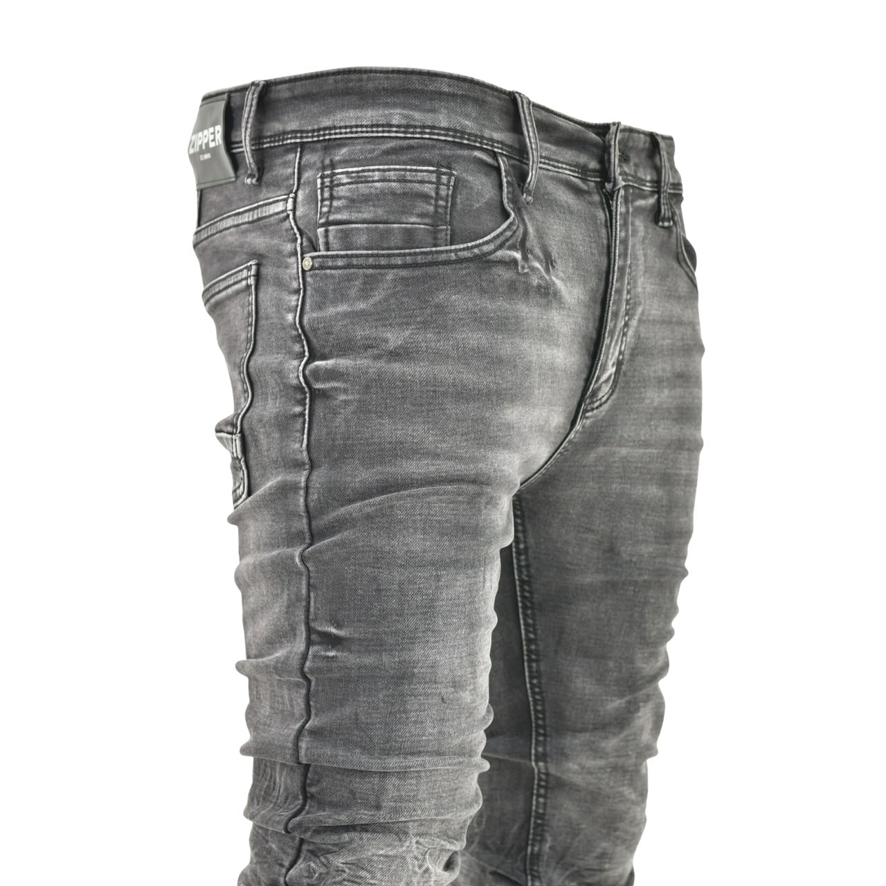 Men’s Charcoal Stacked Skinny Jeans