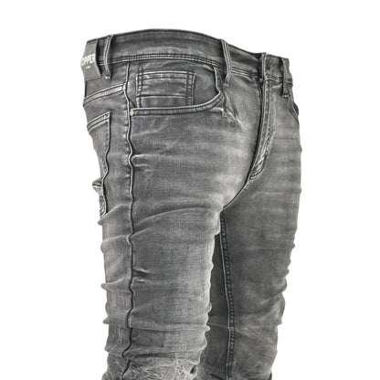 Men’s Charcoal Stacked Skinny Jeans