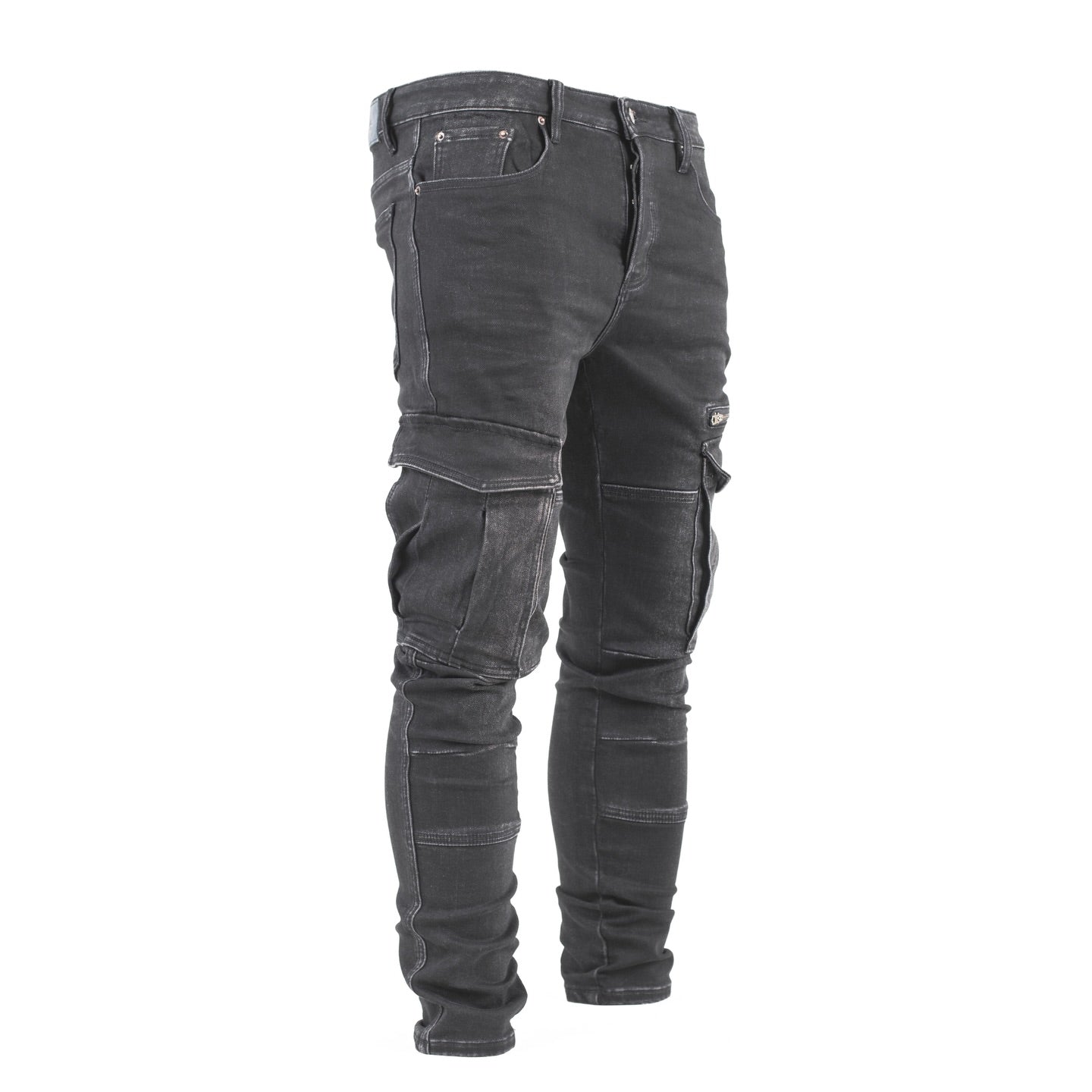 Faded Black Cargo Jeans