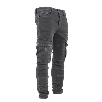 Faded Black Cargo Jeans