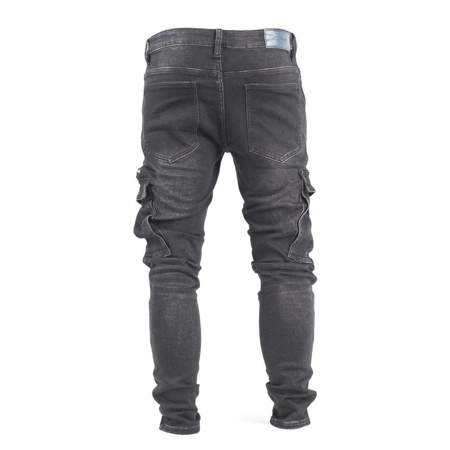 Faded Black Cargo Jeans