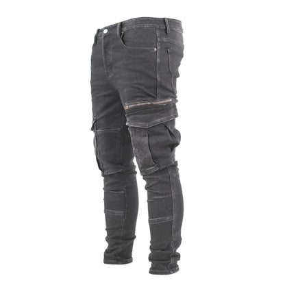 Faded Black Cargo Jeans