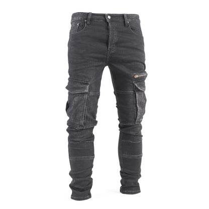 Faded Black Cargo Jeans