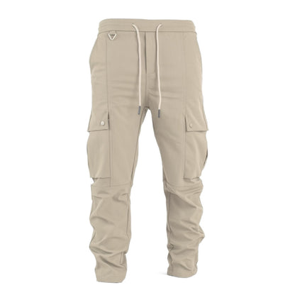 Beige Urban Utility Cargo Pants