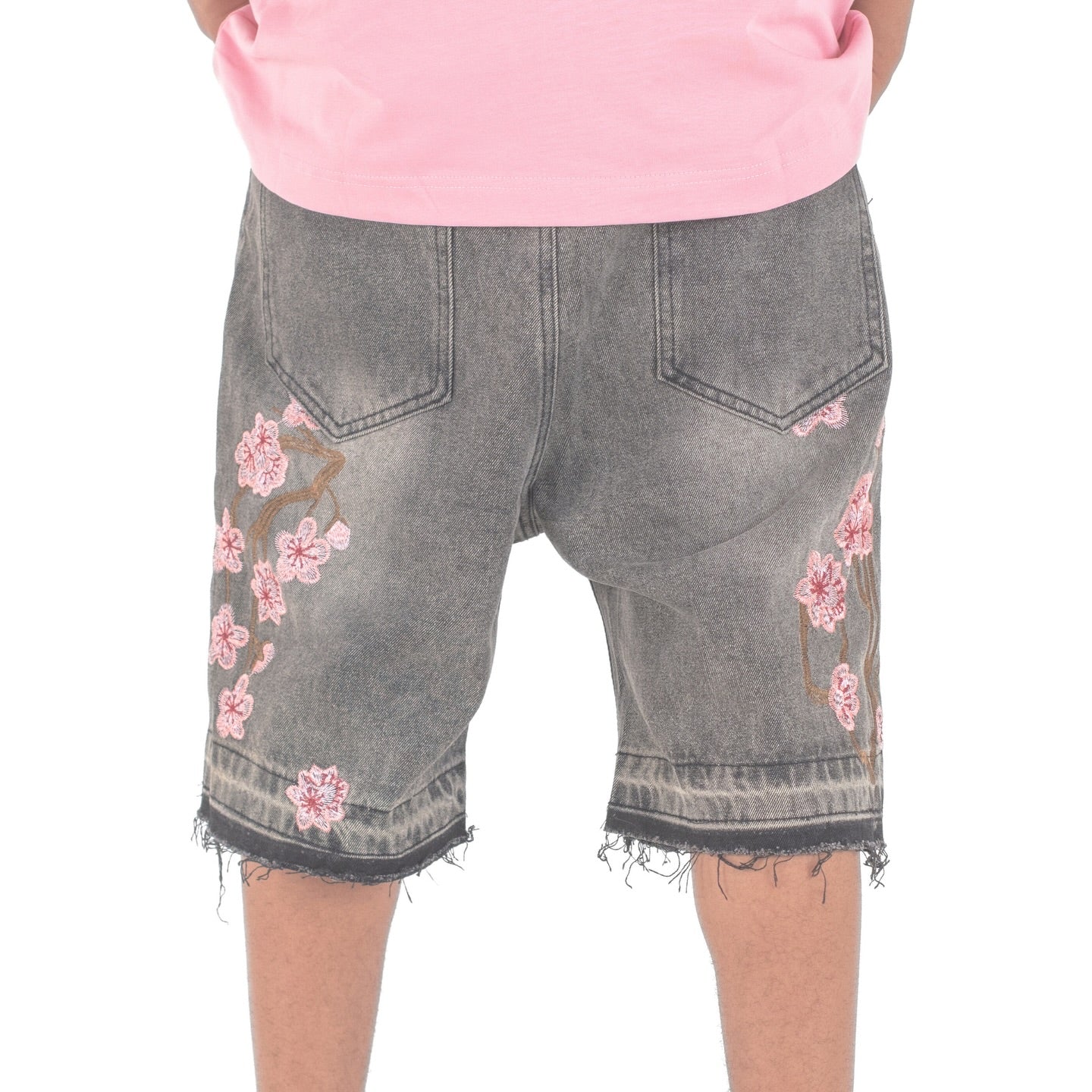 Men's Blossom Stitch Denim Shorts