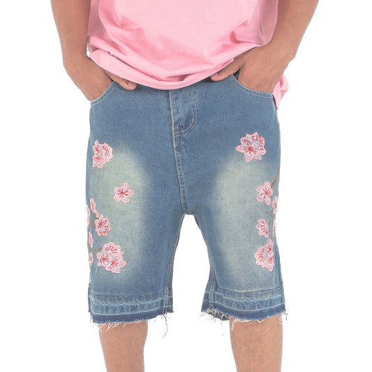 Denim Men's Blossom Stitch Denim Shorts