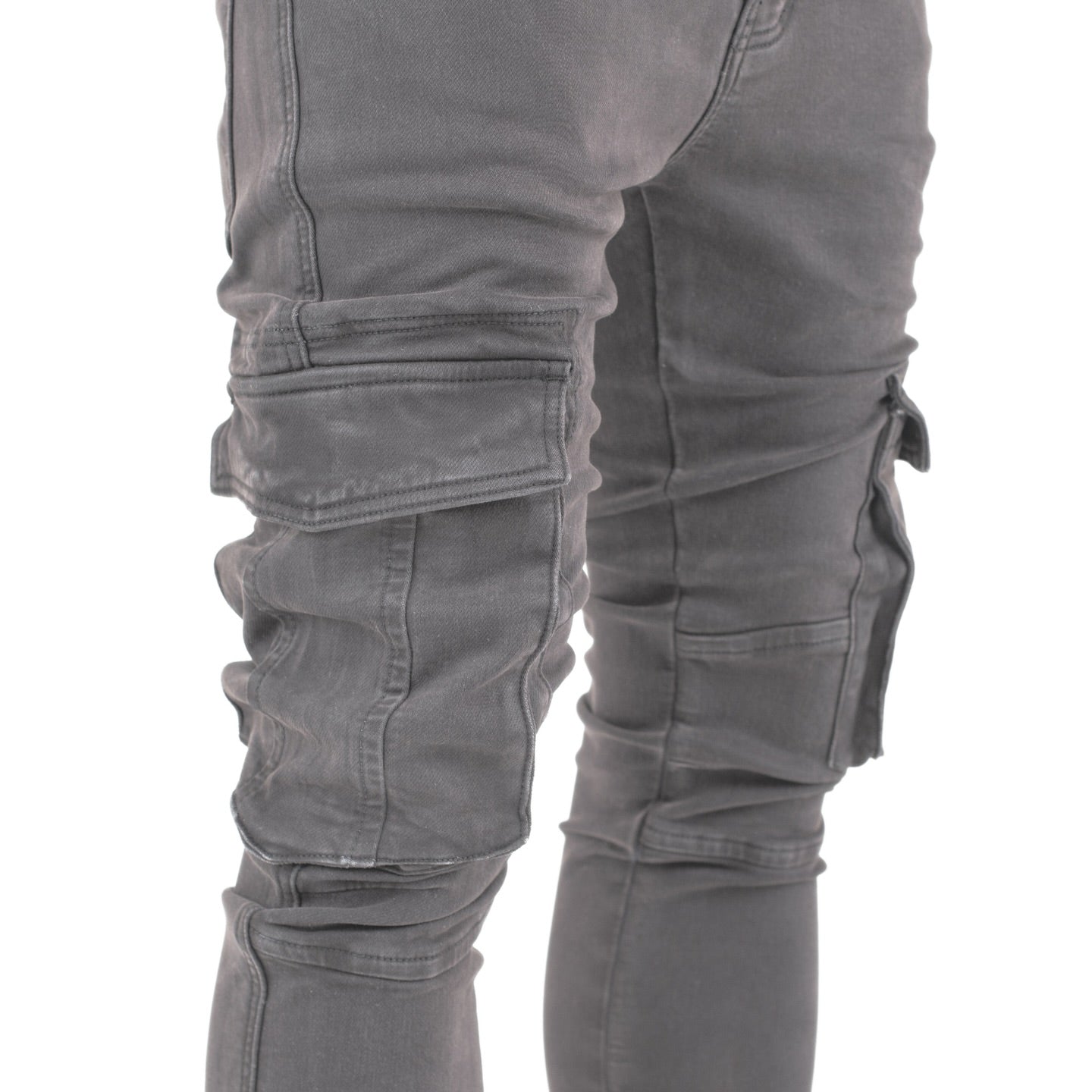 Charcoal Slim Cargo Pants