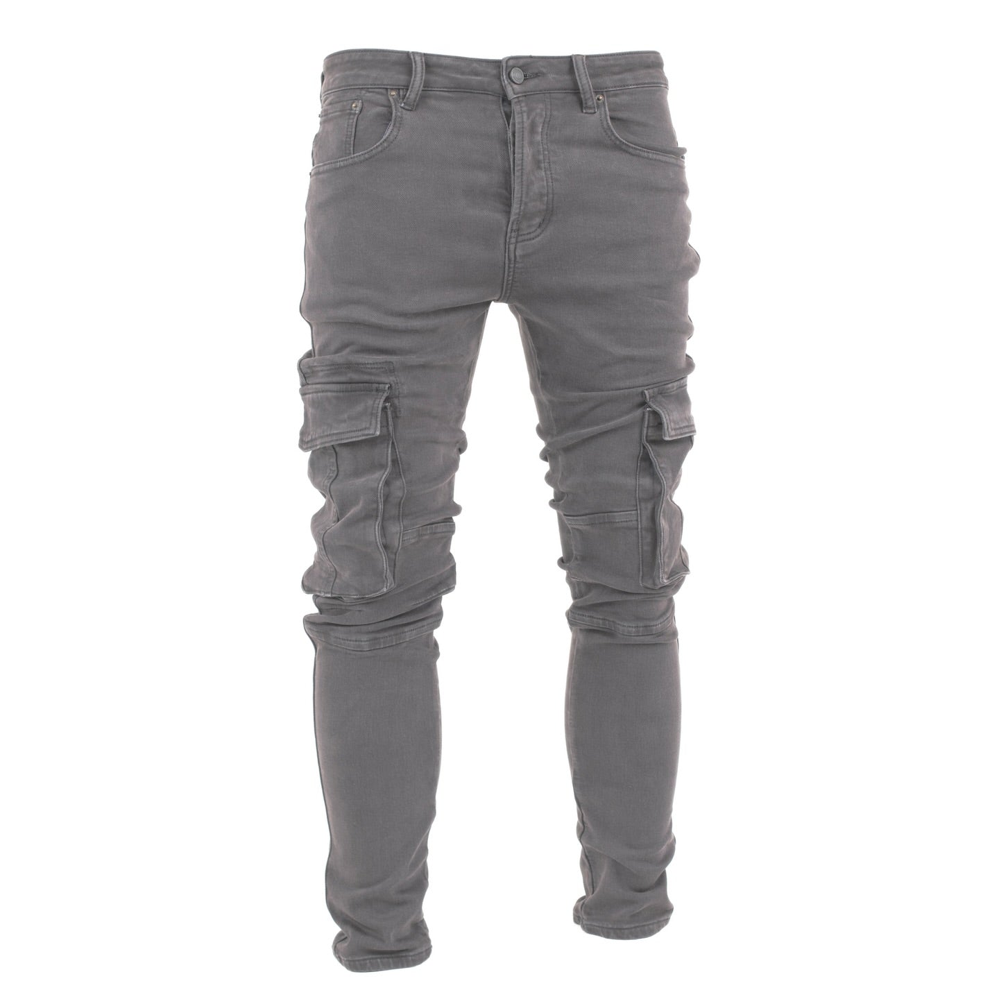 Charcoal Slim Cargo Pants
