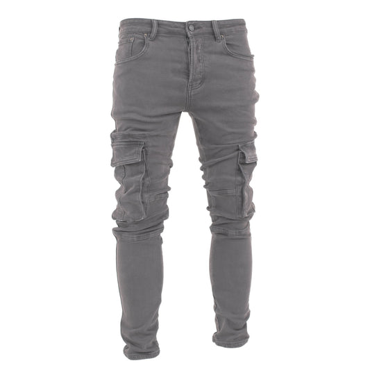 Charcoal Slim Cargo Pants