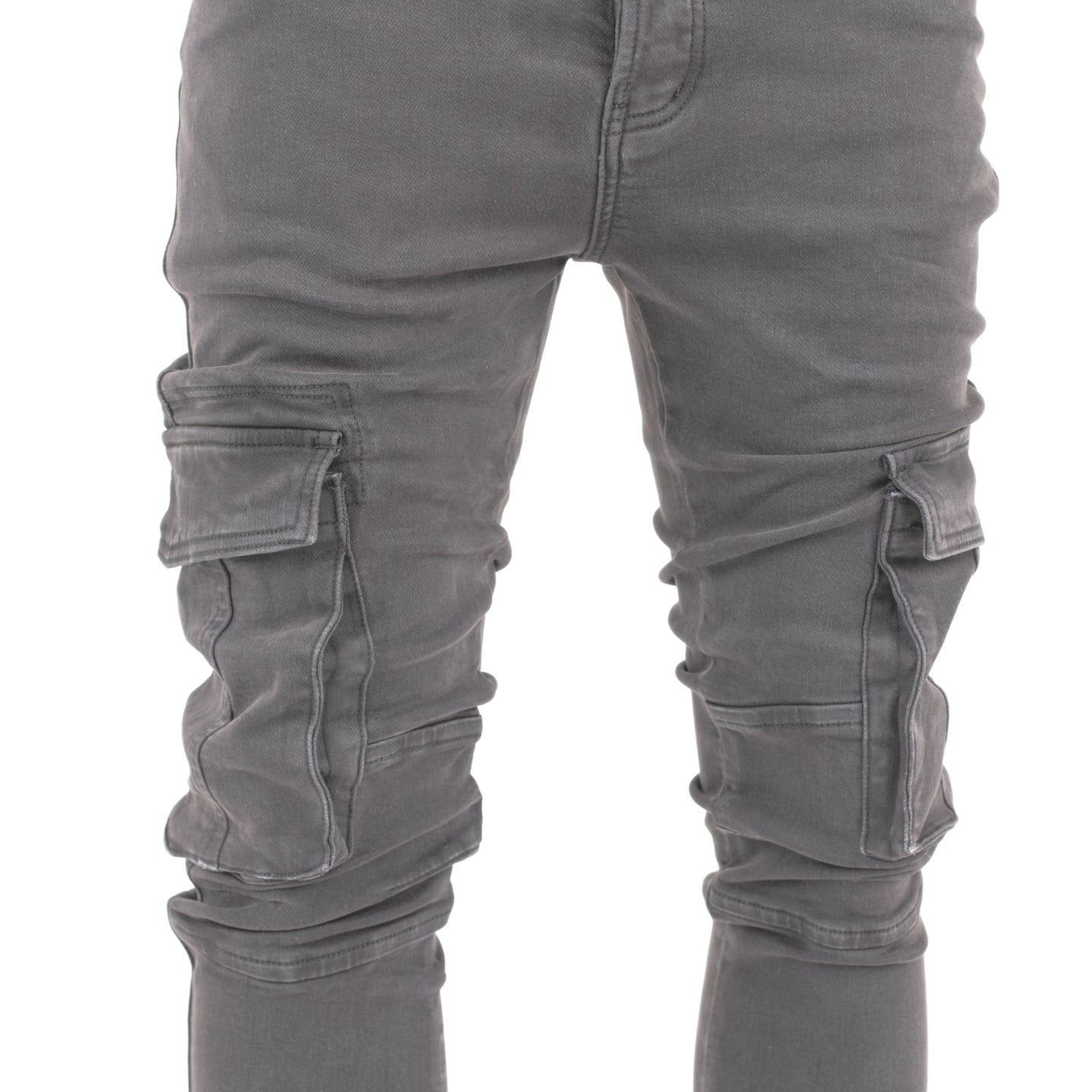 Charcoal Slim Cargo Pants