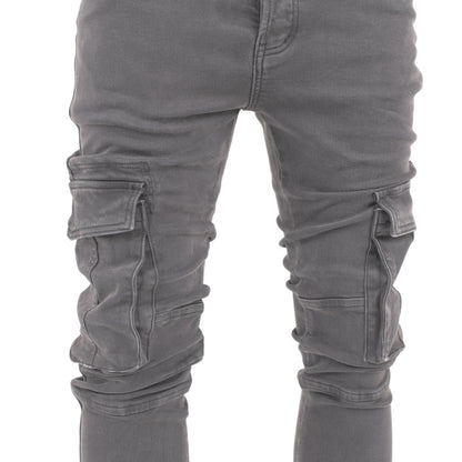 Charcoal Slim Cargo Pants