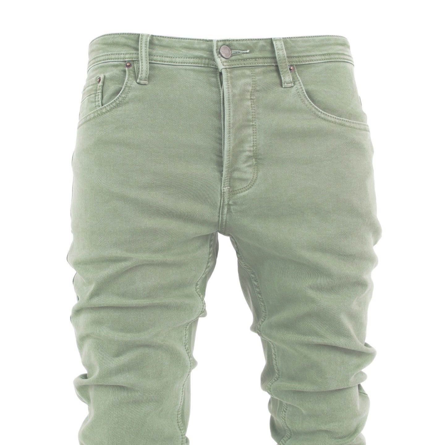 Men's Olive Slim Fit Tapered Pants