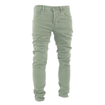 Men's Olive Slim Fit Tapered Pants