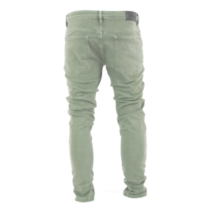 Men's Olive Slim Fit Tapered Pants