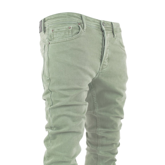 Men's Olive Slim Fit Tapered Pants