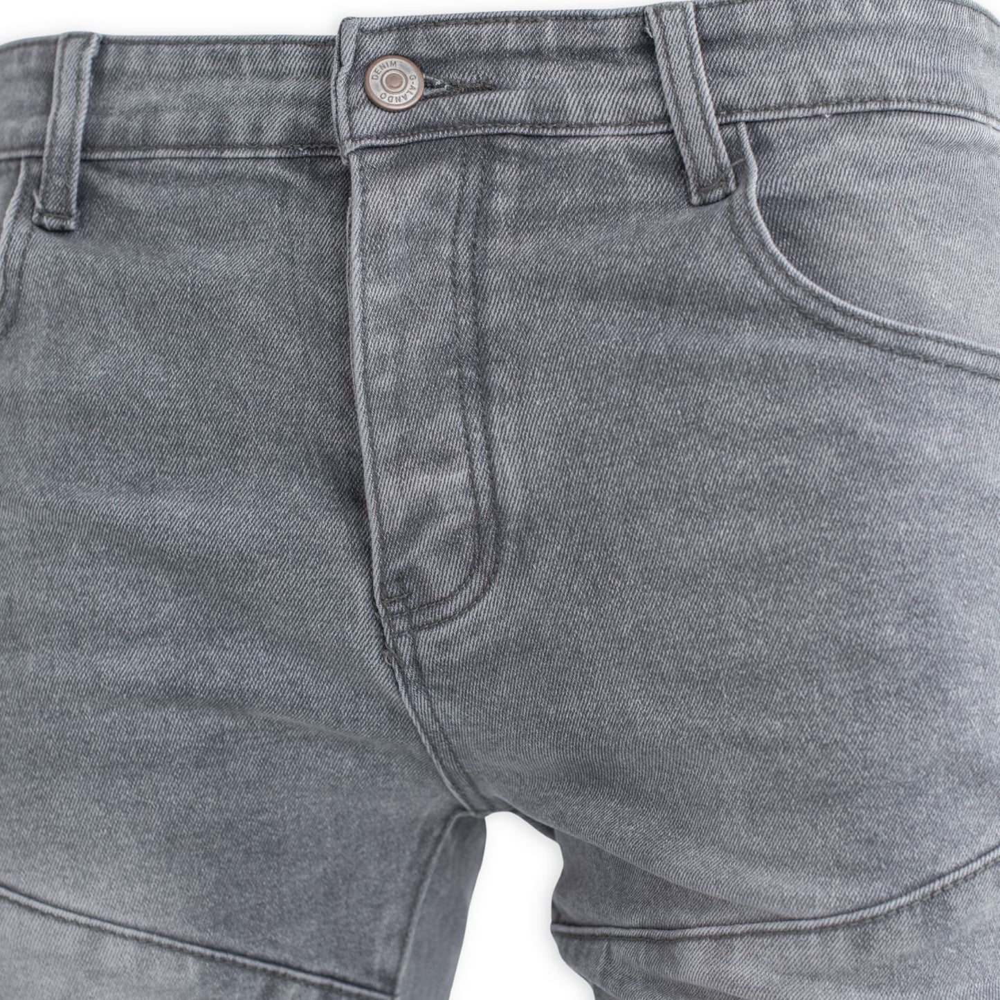 Men’s Grey 3D Panelled Jeans