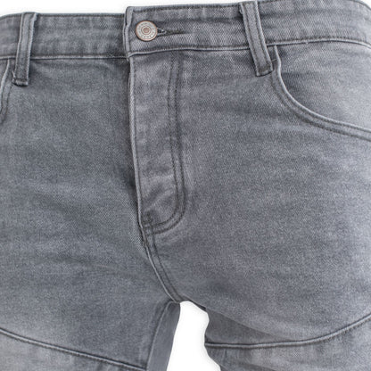 Men’s Grey 3D Panelled Jeans