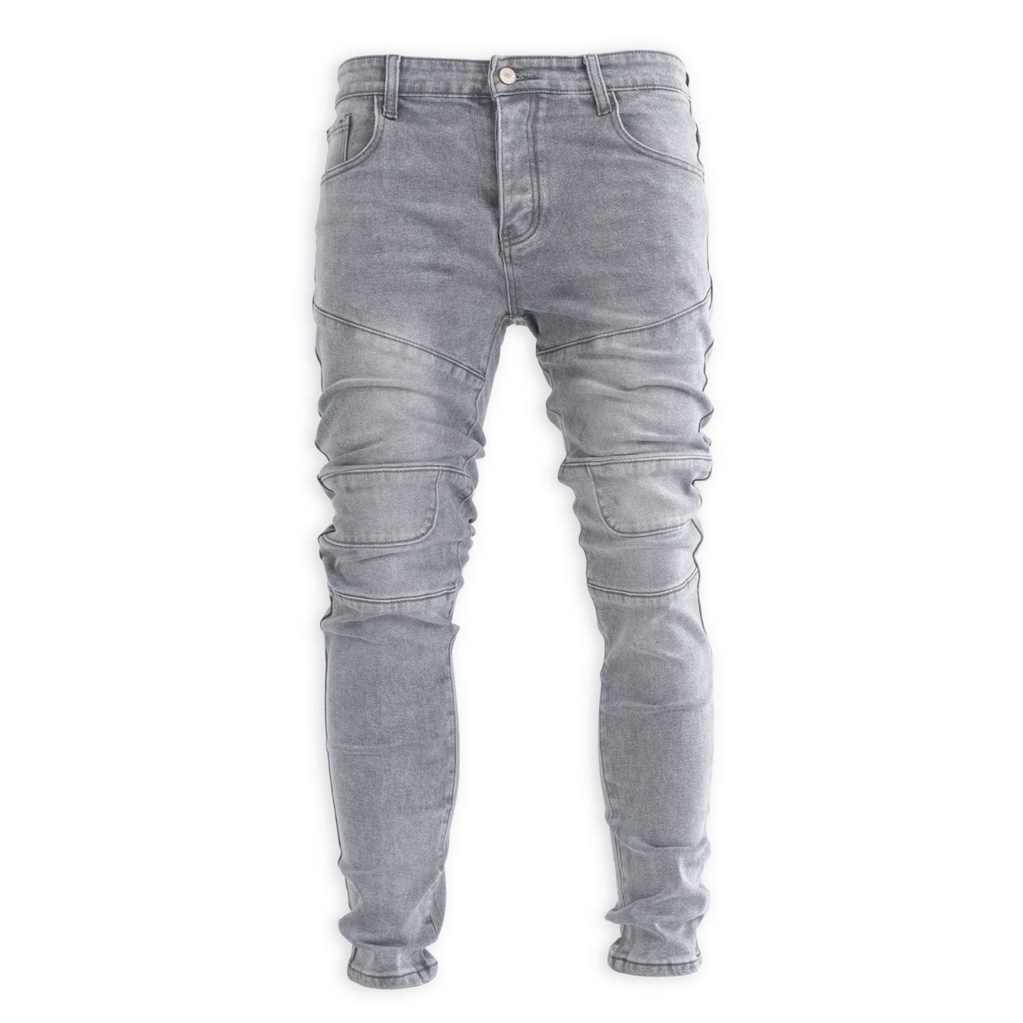 Men’s Grey 3D Panelled Jeans
