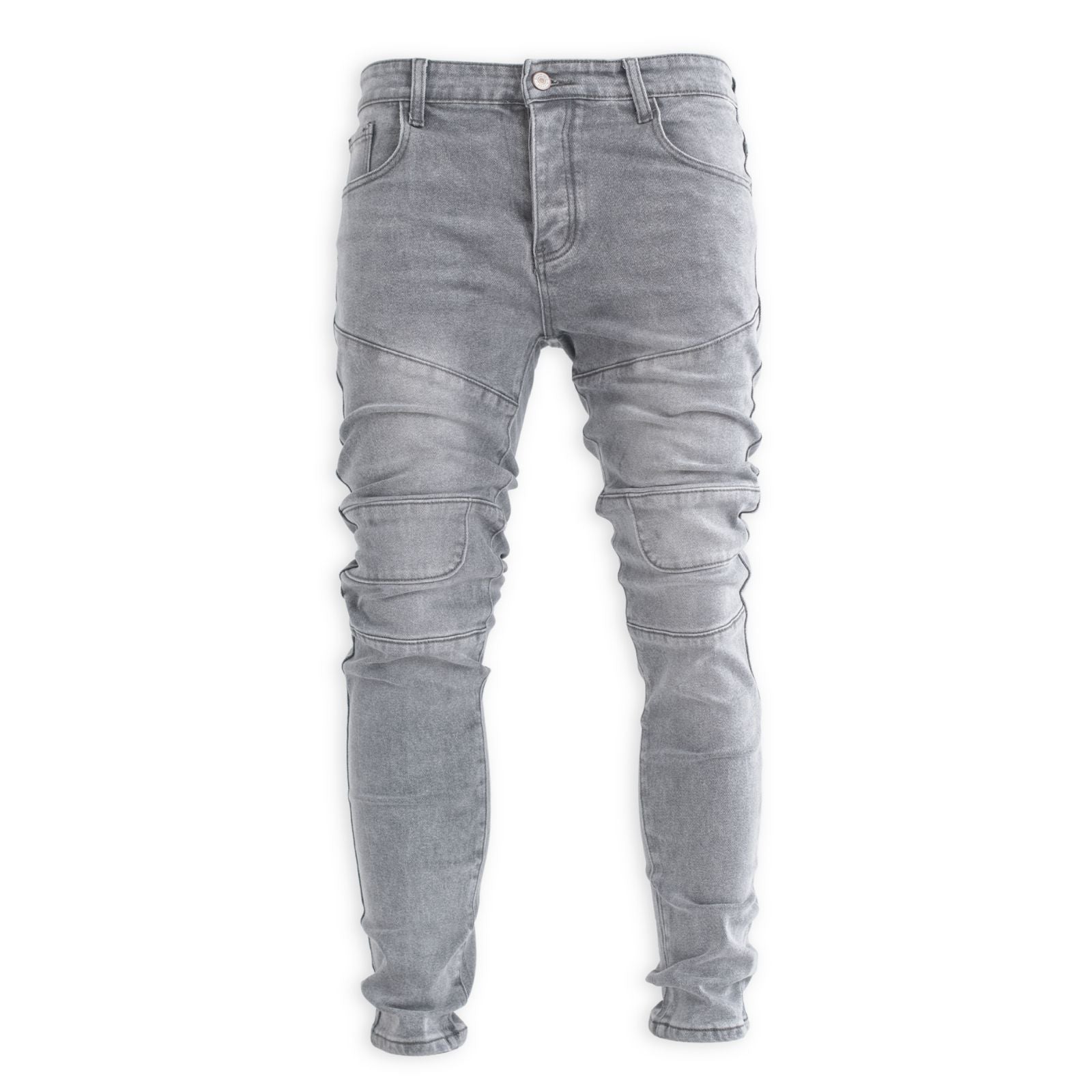 Men’s Grey 3D Panelled Jeans