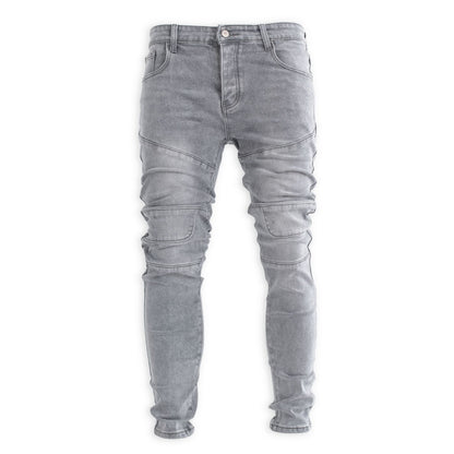 Men’s Grey 3D Panelled Jeans